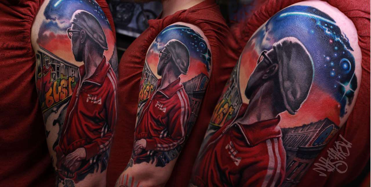 Тату мастер Aleksey Mashkov, авторские цветные арт портретные реализм татуировки. Фото тату | Москва, Россия