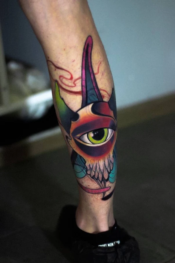 Иллюстративная Eye, Abstract tattoo на Икра
