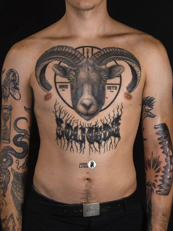 male black and grey black and grey Tatuaggio su chest #31863 | Tatuatore Jamie Luna