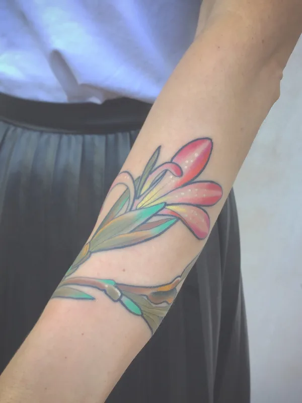 female color botanic татуировка на forearm #31882 | Тату мастер Егор Вавилов