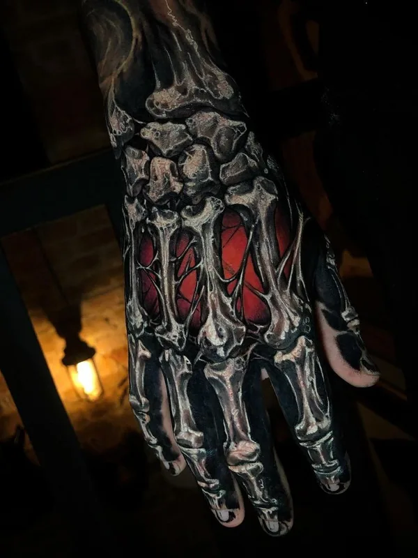 color biomechanical татуировка на hand #41067 | Тату мастер Fernando TAMPA Realistic