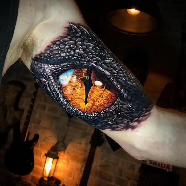Realism Eye tattoo on Forearm