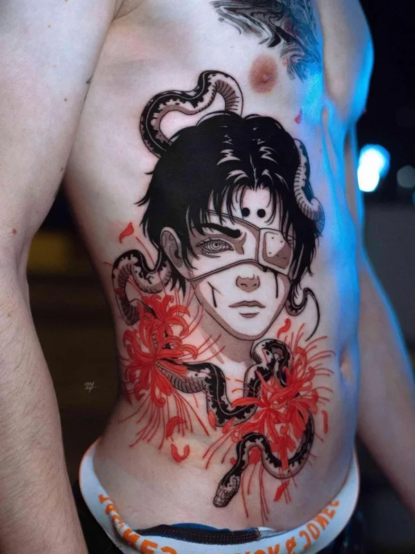 color anime Tatuagem em stomach #41178 | Tatuador Валерия Волохова