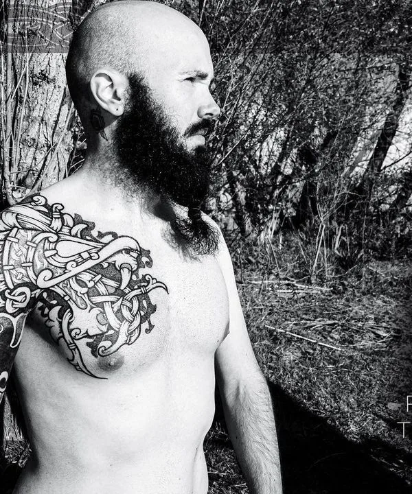 male black and grey blackwork татуировка на full sleeve #41238 | Тату мастер Виталий Pradd