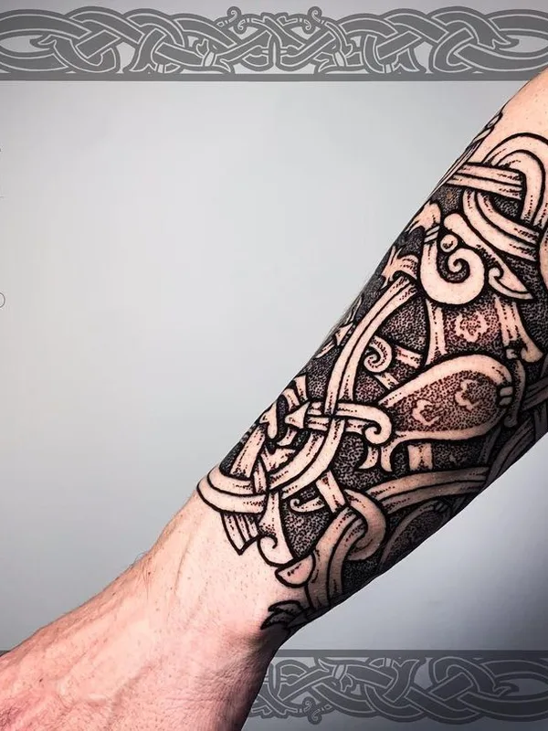male black celtic татуировка на forearm #41236 | Тату мастер Виталий Pradd