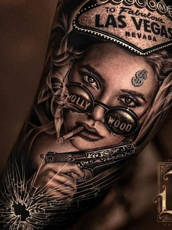 female black and grey realism Tatuaggio su forearm #41295 | Tatuatore Jhon Artt