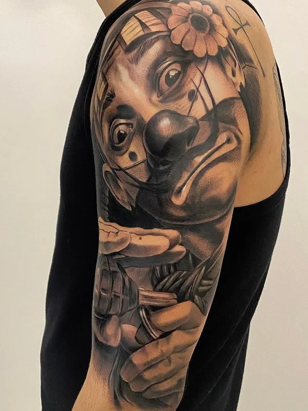 black and grey realism tatuaje en full sleeve #41317 | Tatuador Martina Gaudio