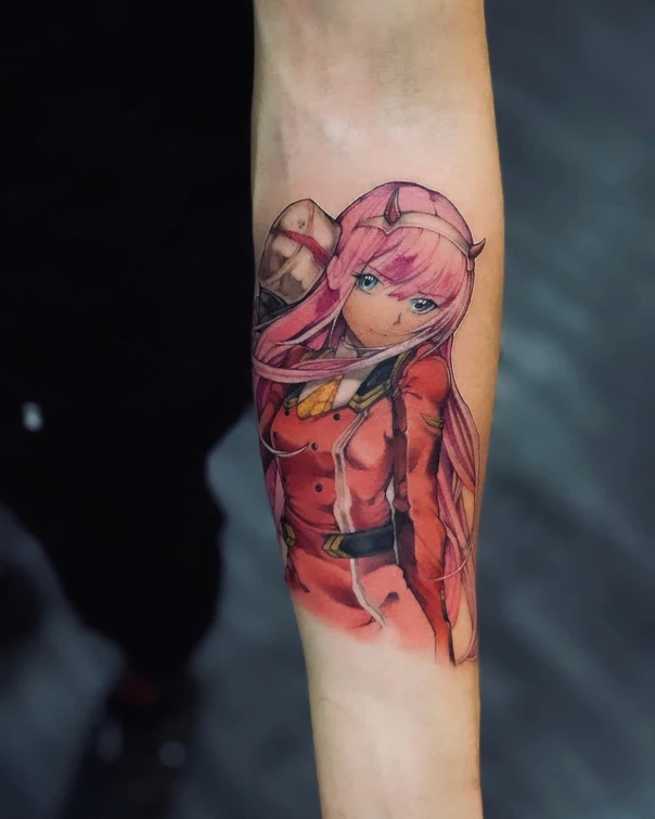 Anime Anime character tattoo on Forearm