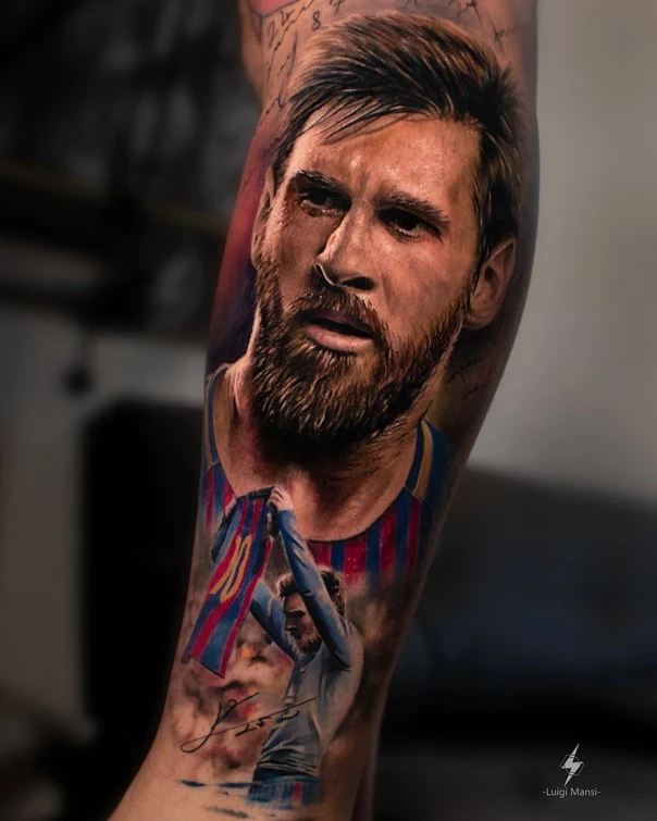 Realism Portrait, Celebrity tattoo on Full Sleeve