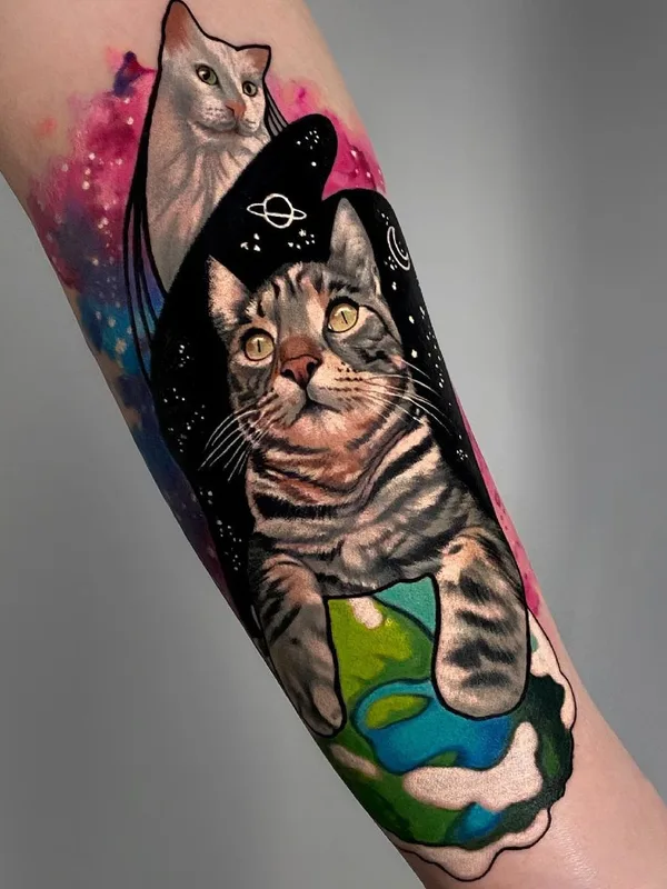 color illustrative tattoo on forearm #41435 | Tattoo Artist Melek Taştekin