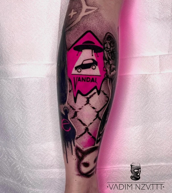 Графика Ufo, Car tattoo на Предплечье