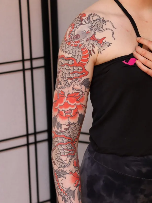 female color japanese tattoo on full sleeve #41526 | Tattoo Artist Thomas Piñeiro