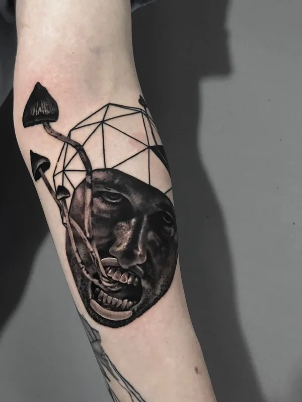 black and grey black and grey tattoo auf forearm #41664 | Tätowierer Евгений Пилягин