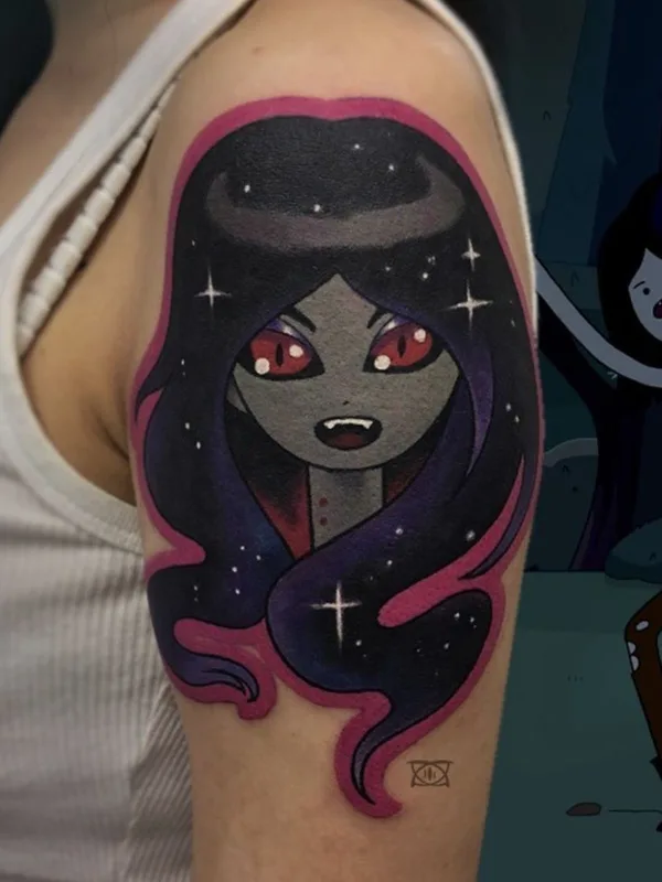 color cartoon Tatuaggio su upper arm #41718 | Tatuatore Zevsa