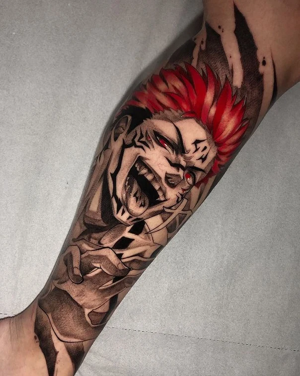 Anime Character tattoo on Forearm