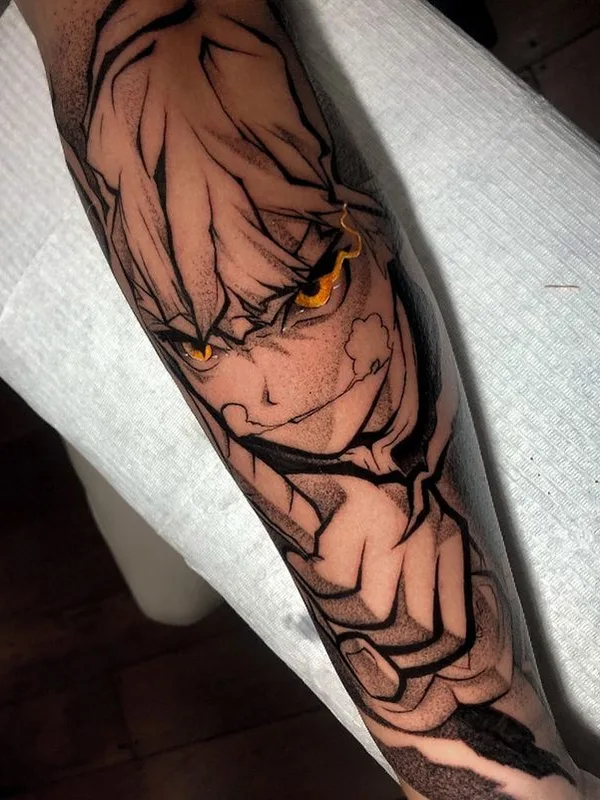 black and grey anime татуировка на forearm #55850 | Тату мастер Amorim Tattoo Geek