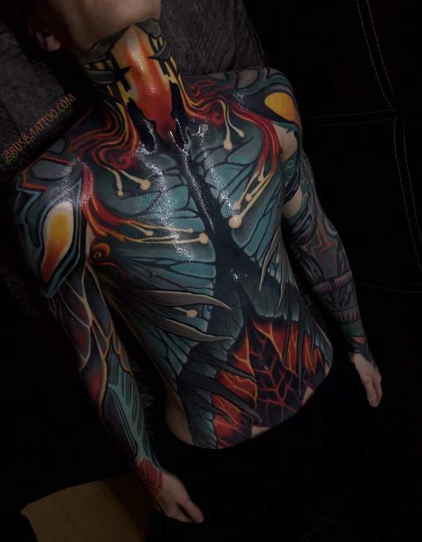 Абстрактная Organic, Abstract tattoo на Full body