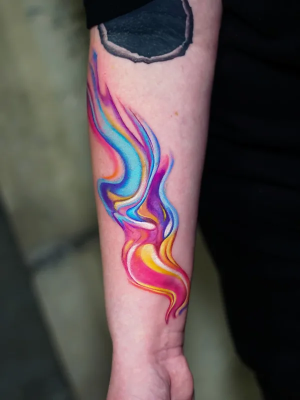 color abstract 纹身 在 forearm #55919 | 纹身师 Sergey Jaer