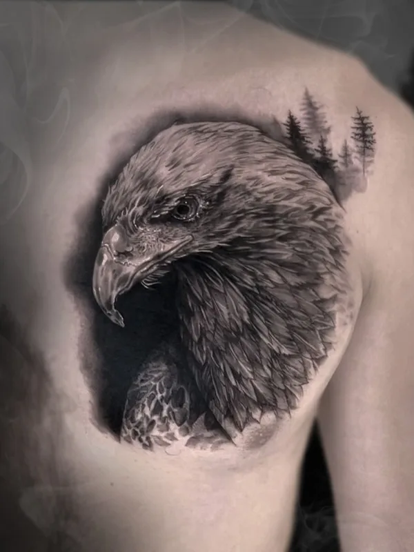 male black and grey realism tatuaje en chest #55999 | Tatuador Михаил Макеев
