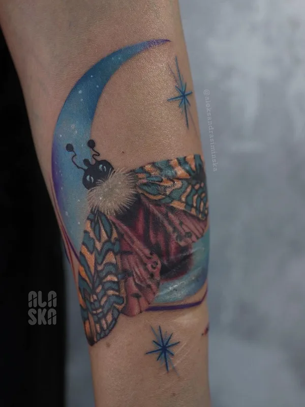 color illustrative 纹身 在 forearm #56058 | 纹身师 Aleksandra Siminska