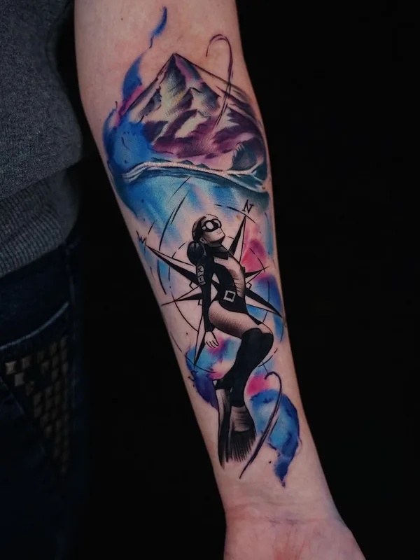 color watercolor tattoo on forearm #56082 | Tattoo Artist Ruslan Novak