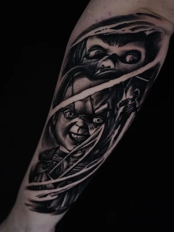 black and grey black and grey tattoo on forearm #56080 | Tattoo Artist Ruslan Novak