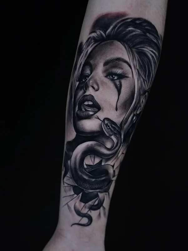 black and grey realism tattoo on forearm #56077 | Tattoo Artist Ruslan Novak