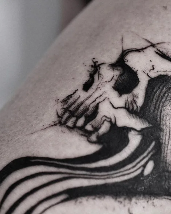 black sketch Tatuaggio su upper arm #56092 | Tatuatore Kuba Szypulski