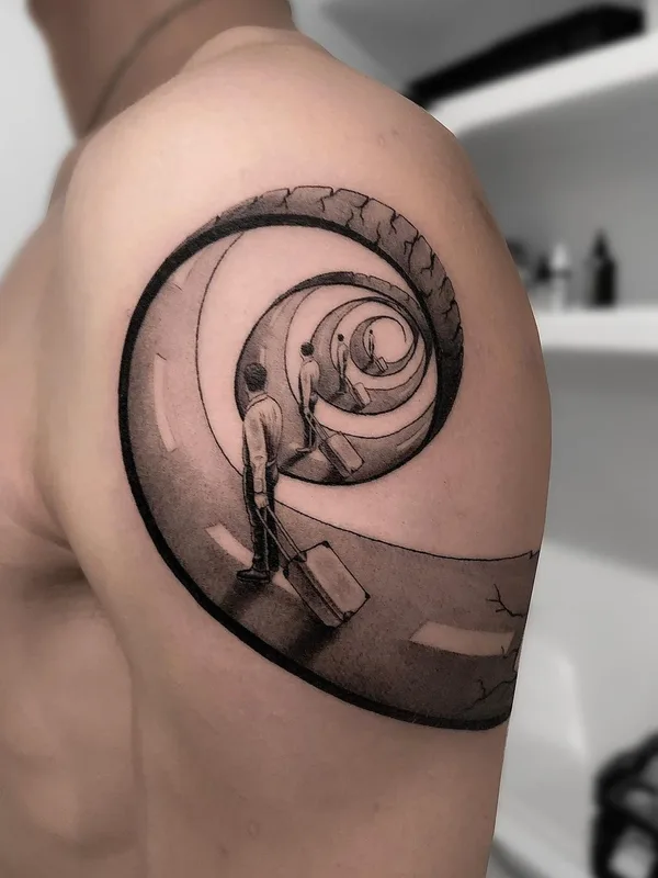 black and grey realism tattoo on shoulder #56122 | Tattoo Artist Fountain