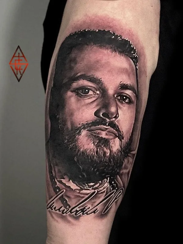 male black and grey realism tattoo on forearm #56154 | Tattoo Artist Aleksey Ovsienko