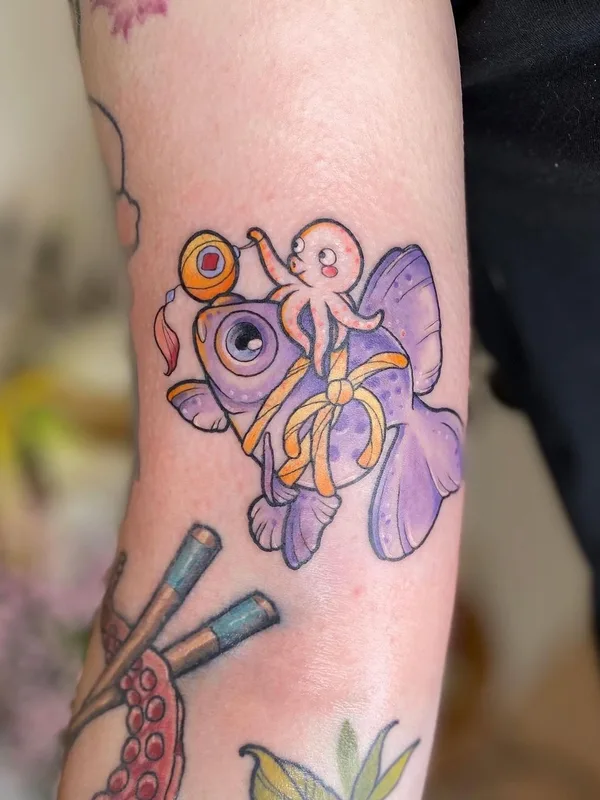 color illustrative 纹身 在 forearm #56226 | 纹身师 Juliane von Rabenweiss