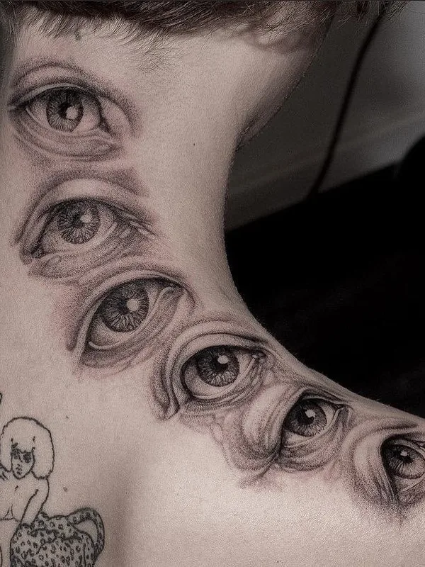 black and grey realism tattoo auf neck #56267 | Tätowierer Felix Graph Tattoo