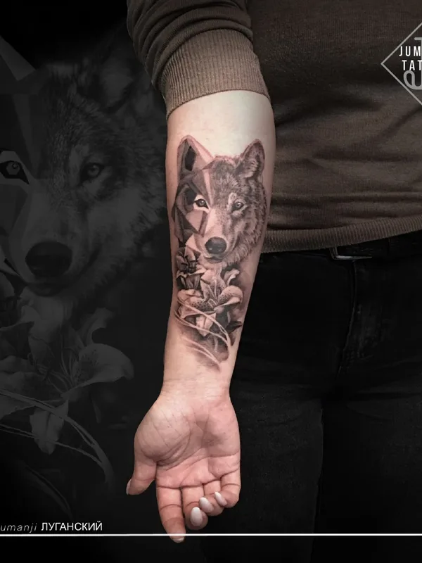 female black and grey realism tattoo on forearm #56481 | Tattoo Artist Сергей Луганский