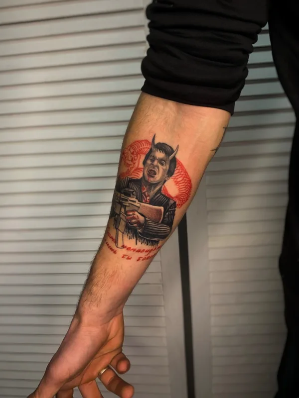 male color realism татуировка на forearm #56498 | Тату мастер Дмитрий Makabr