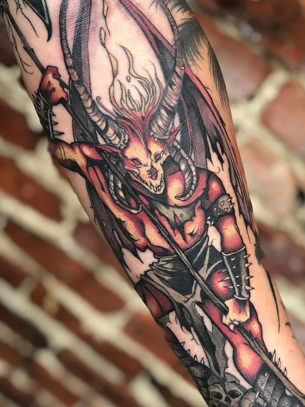 color neo traditional tatouage sur forearm #56533 | Artiste tatoueur Ellie Livingston