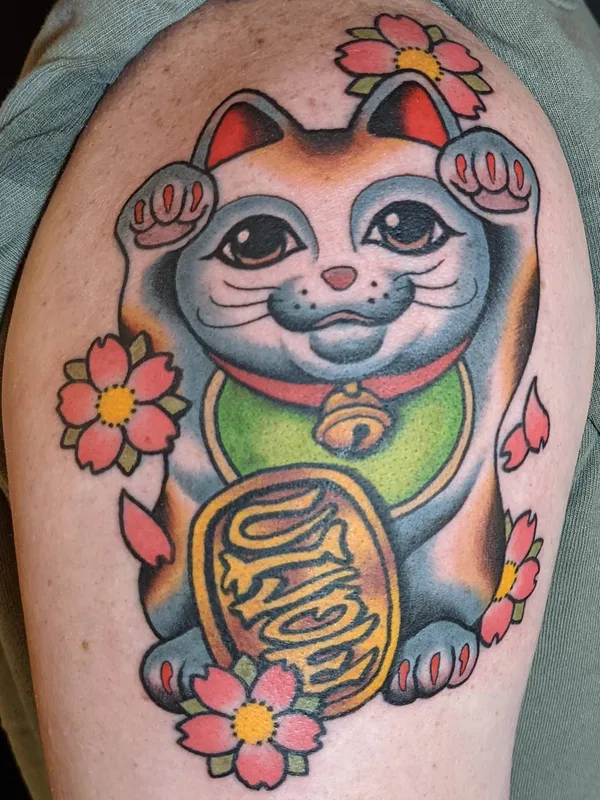 color traditional 纹身 在 shoulder #56579 | 纹身师 Matt Brotka