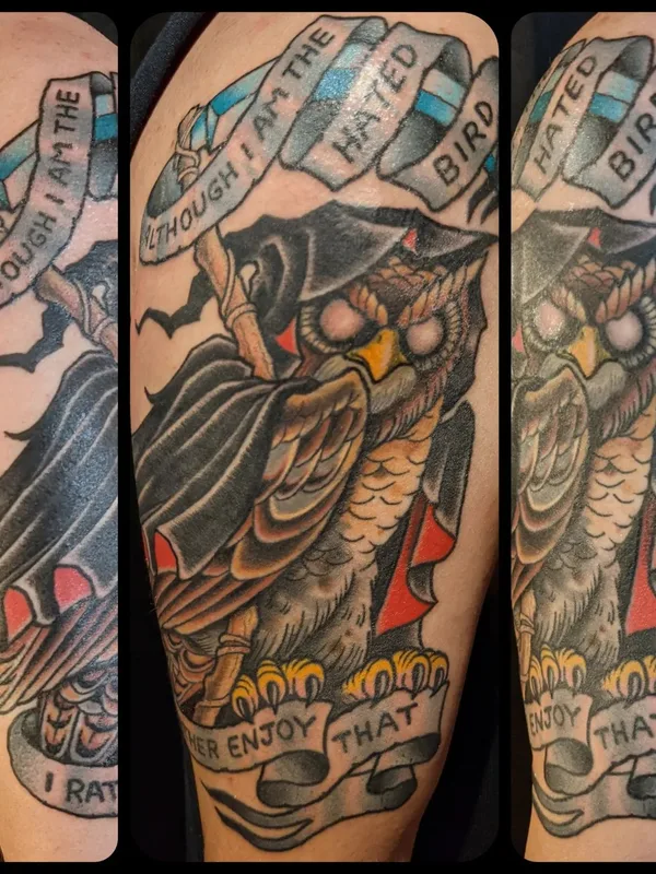 color neo traditional 纹身 在 upper arm #56582 | 纹身师 Matt Brotka