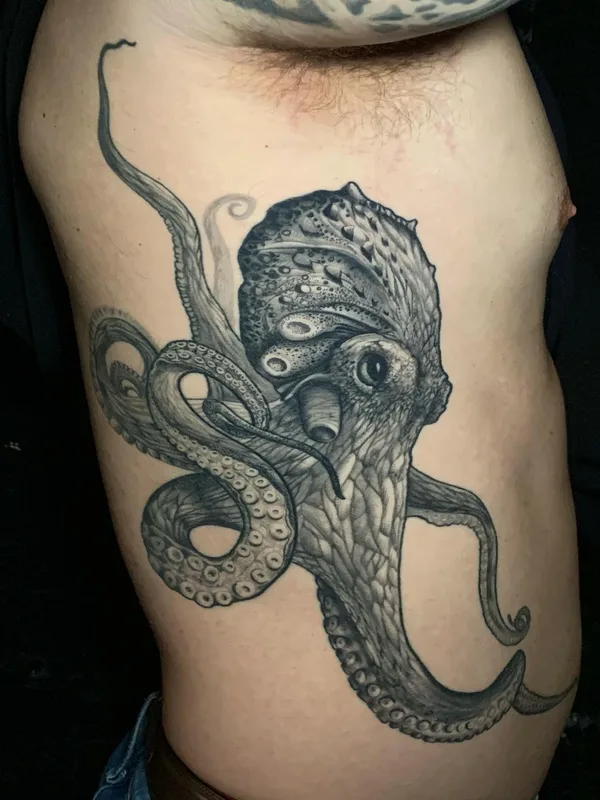 male black and grey realism татуировка на side #56610 | Тату мастер Mitchell Lee