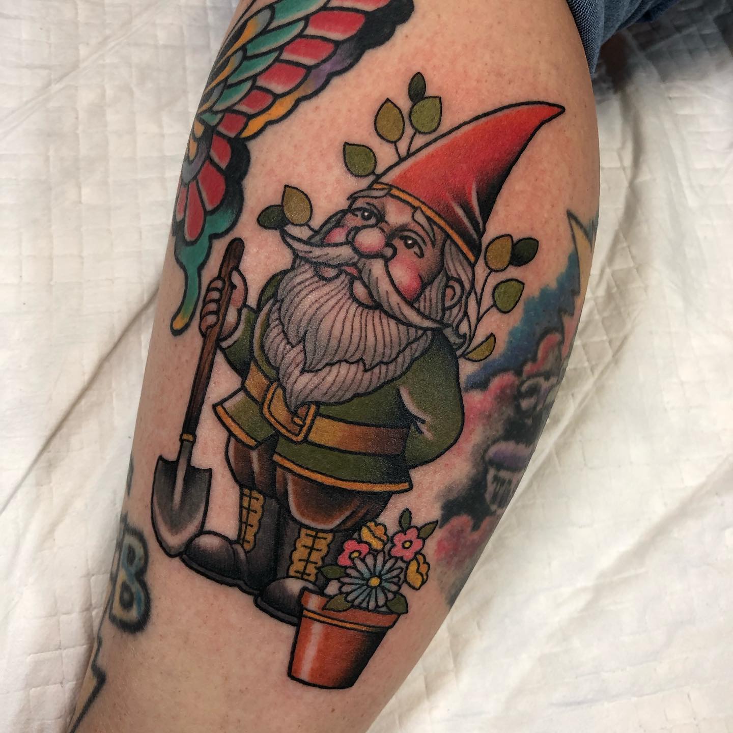 David the Gnome tattoo done by Ashley at BullyInk in Edgewater MD  r gnomes