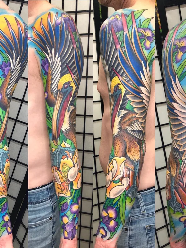 male color neo traditional 타투 부위 full sleeve #56685 | 타투이스트 Jeremy Justice