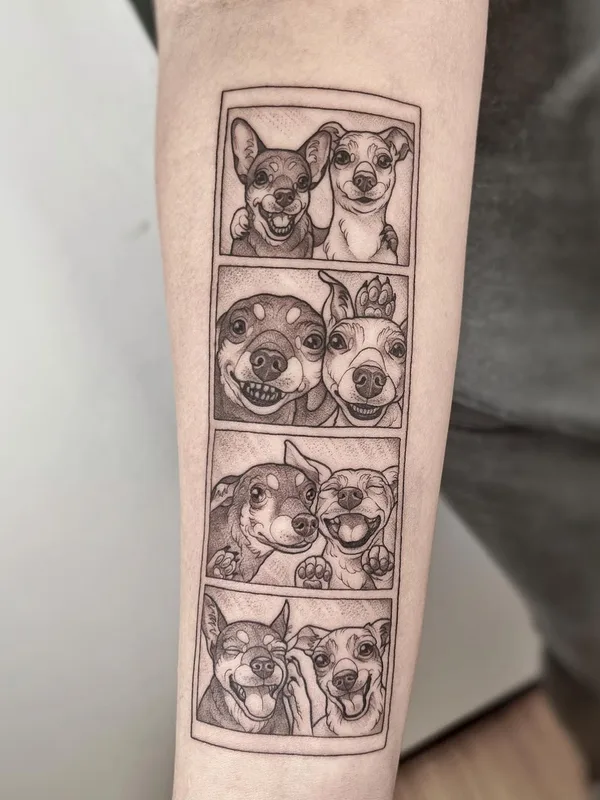 black and grey black and grey tattoo auf forearm #56786 | Tätowierer Maret Brotkrumen