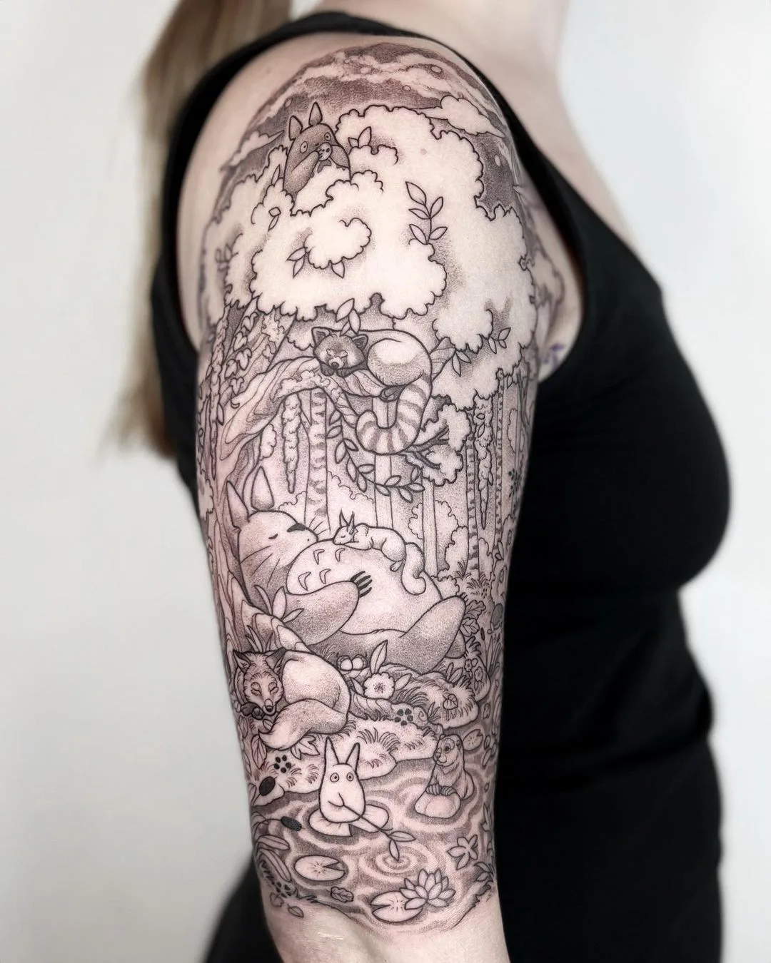 Anime graphics tattoo by @lordenstein_art