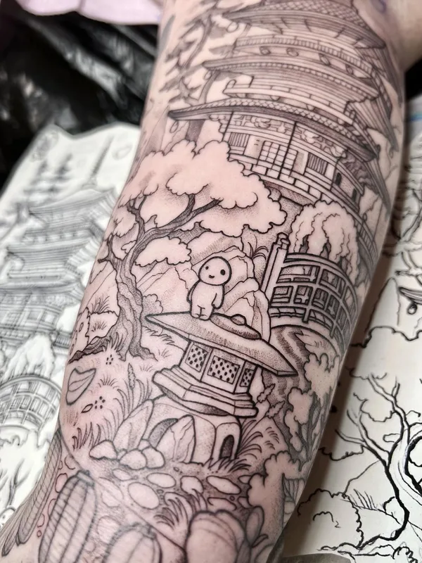 black japanese tattoo auf forearm #56787 | Tätowierer Maret Brotkrumen