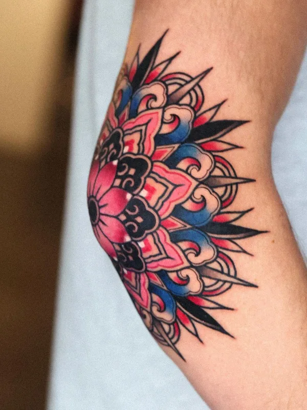 color neo traditional tattoo on elbow #56951 | Tattoo Artist Kiwa