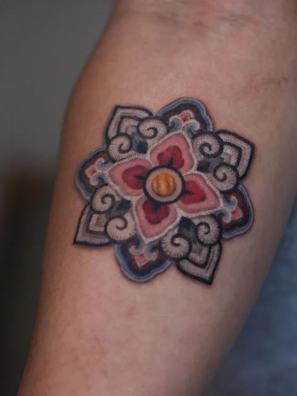 color ornamental tattoo on forearm #56953 | Tattoo Artist Kiwa