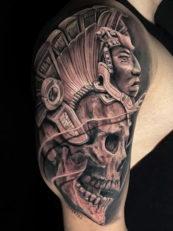 black and grey realism 纹身 在 shoulder #56958 | 纹身师 Fernando Gonzalez