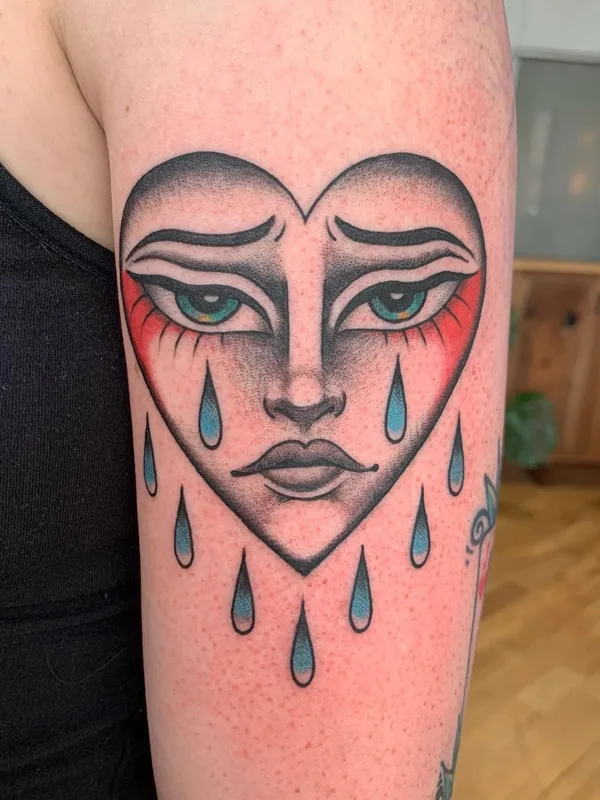 female color neo traditional tatuaje en forearm #56984 | Tatuador Ellen Perry