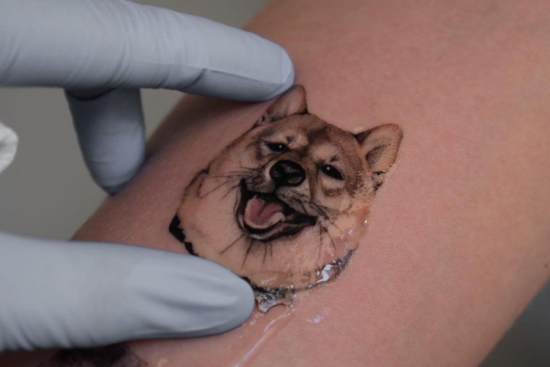 Тату с портретом питомца в Спб в тату-студии Lunar 