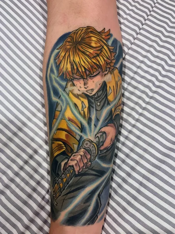 color anime tatuaje en forearm #57231 | Tatuador Larry Hardesty