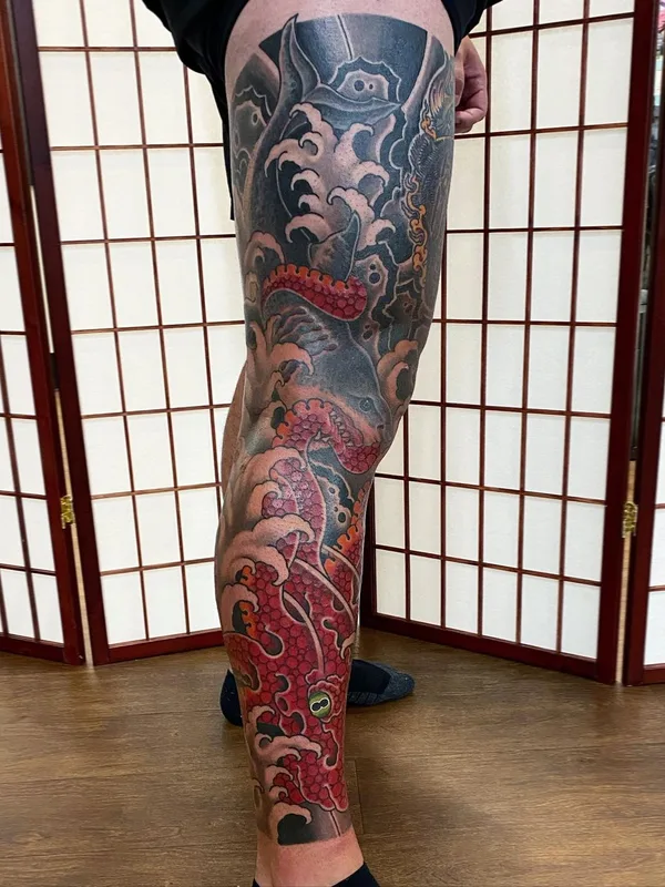 color japanese tatuaje en full leg #57237 | Tatuador Declan Sweeney